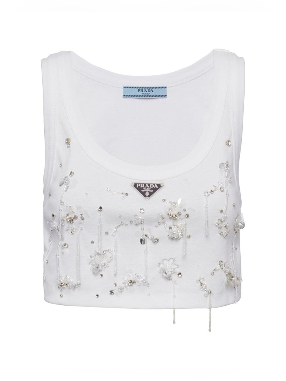 Embellished Cropped Tank